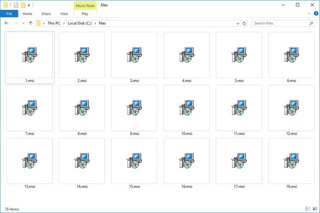 Các file MSI trong một thư mục