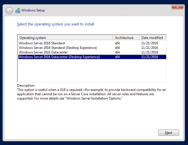 Cài đặt windows server 2016 – 3